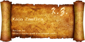 Kain Zamfira névjegykártya